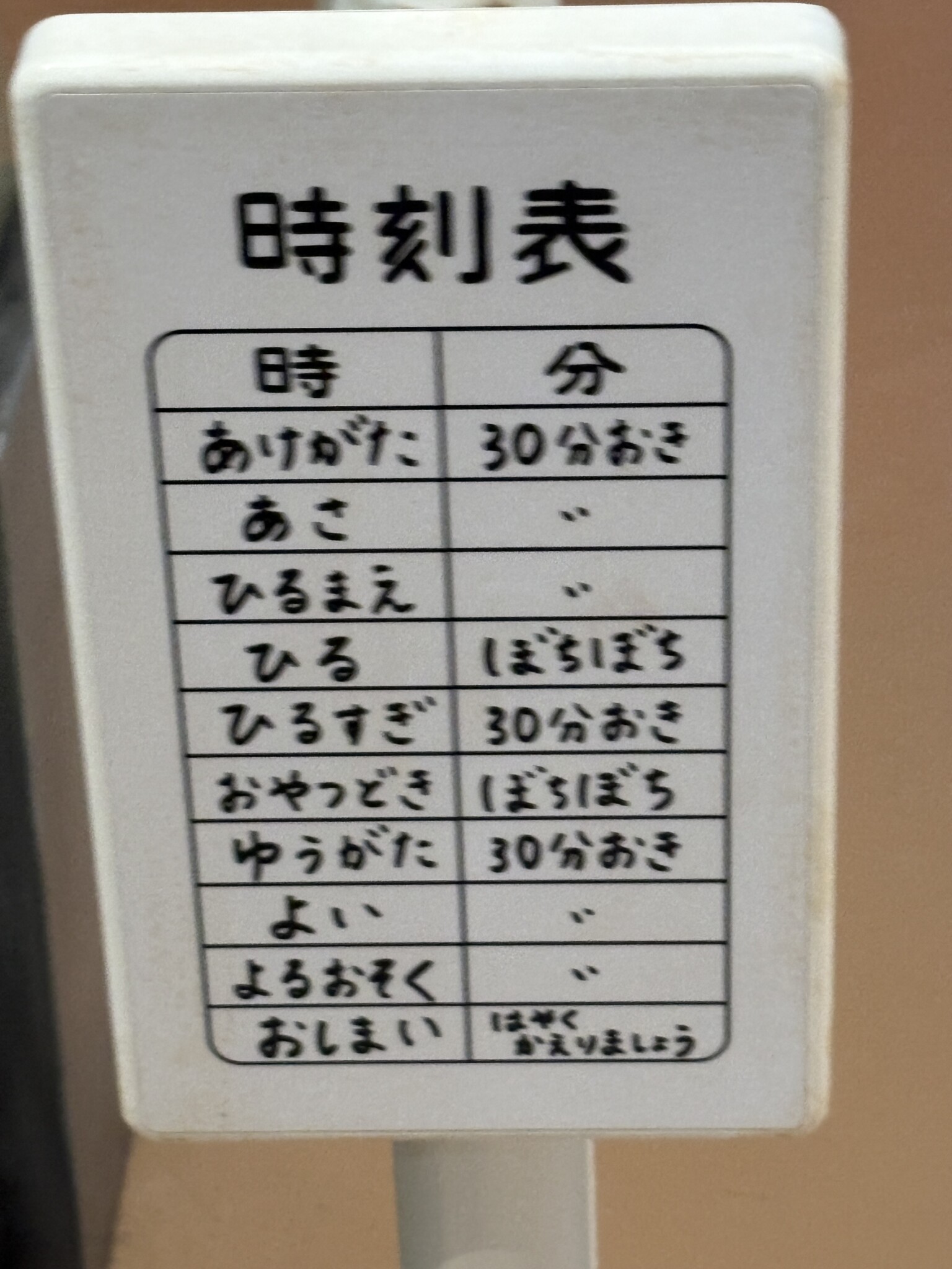 ジブリパーク展の遊び心ある時刻表